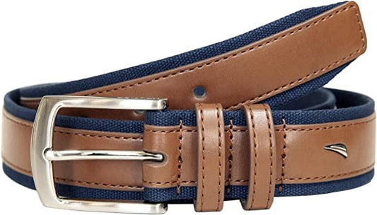 Nautica Belts Leather Overlay Belt